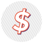 Dollar symbol icon.